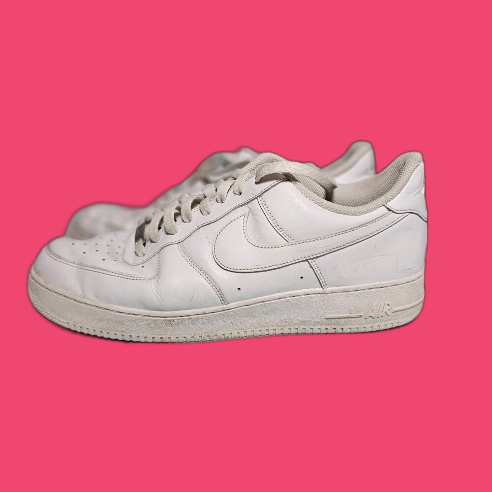 Nike Air Force 1 Low White Sneakers Men’s Size 13 CW2288-111 Used